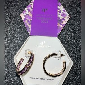 Classic Sparkle Ring bomb party Feb Earrings Gold Plating hoops